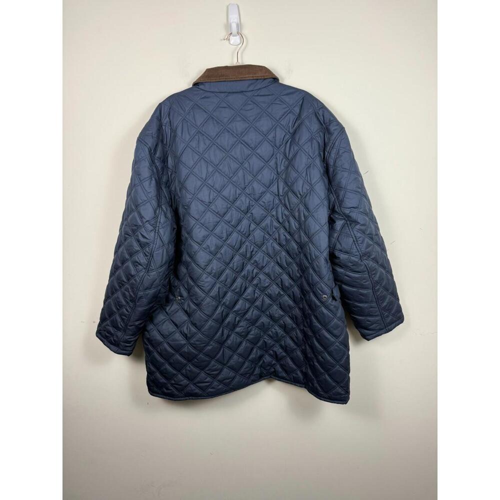Brooks Brothers Paddock Diamond Quilted Coat Navy Blue Size XXXL - Picture 3 of 6